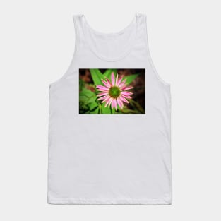 Pink And Green Zinnia Tank Top